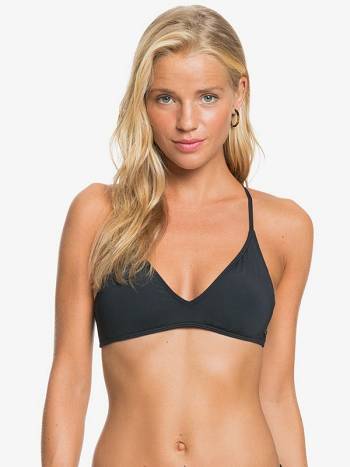 Roxy Beach Classics Athletic Women's Bikini Tops Dark Grey | SG_LW8693