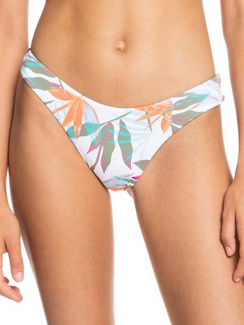 Roxy Beach Classics Cheeky Women's Bikini Bottoms white flower | SG_LW6039