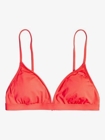 Roxy Beach Classics Fixed Triangle Solid Women's Bikini Tops Red | SG_LW2667