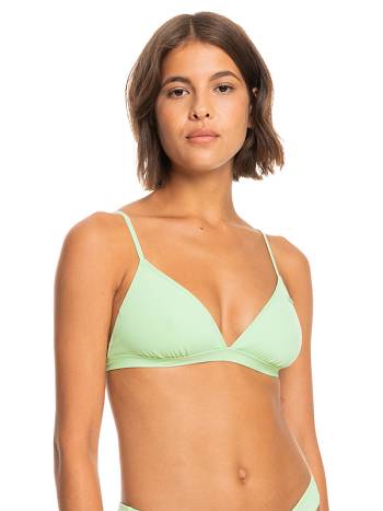 Roxy Beach Classics Fixed Triangle Solid Women's Bikinis green | SG_LW2800