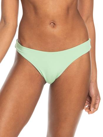 Roxy Beach Classics High-Leg Solid Women's Bikini Bottoms green | SG_LW4198