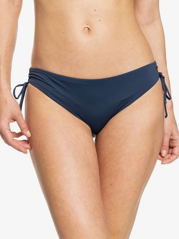 Roxy Beach Classics Hipster Lace Up Solid Women's Bikini Bottoms Indigo | SG_LW1591