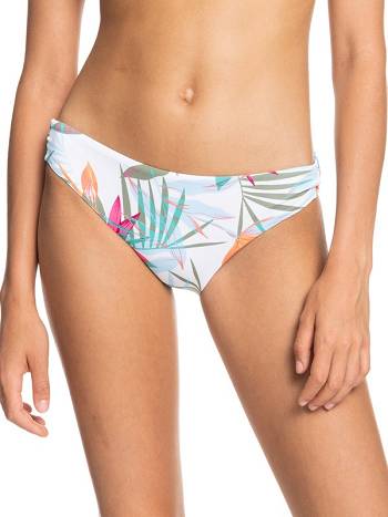 Roxy Beach Classics Hipster Women's Bikinis white flower | SG_LW1987