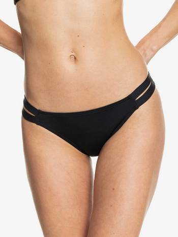 Roxy Beach Classics Regular Solid Women's Bikini Bottoms Dark Grey | SG_LW6802