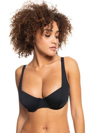 Roxy Beach Classics Underwire Women's Bikini Tops Dark Grey | SG_LW8591