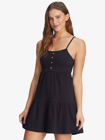 Roxy Beach Hangs Strappy Women's Dress Dark Grey | SG_LW4882