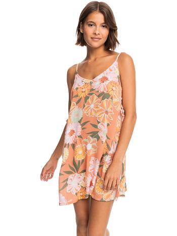 Roxy Beachy Vibes Beach Cover-Up Women's Dress Red white | SG_LW8533