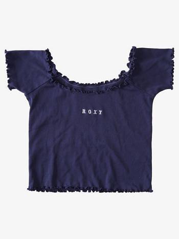 Roxy Beautiful Dream Off The Shoulder Kids' T-Shirt Indigo | SG_LW4985