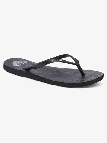 Roxy Bermuda Women's Flip Flops Black | SG_LW1552