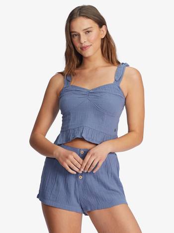 Roxy Beyond Me Strappy Top Women's Matching Sets Blue | SG_LW9131