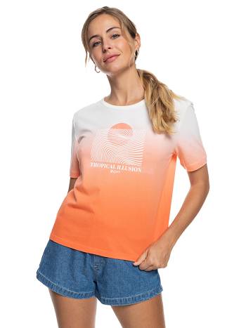 Roxy Biarritz Vibes Women's T-Shirt Coral | SG_LW1389