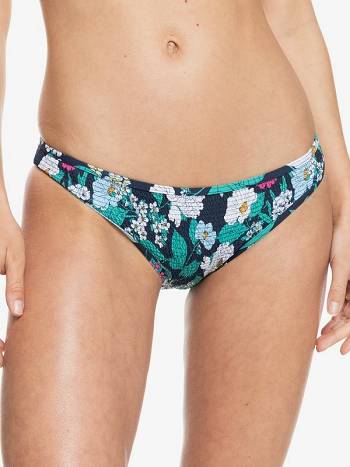 Roxy Blossom Babe Smocked Women's Bikini Bottoms Indigo flower | SG_LW8055