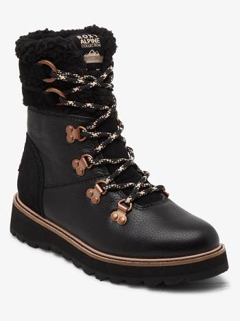 Roxy Brandi Lace-Up Women's Boots Black | SG_LW4393