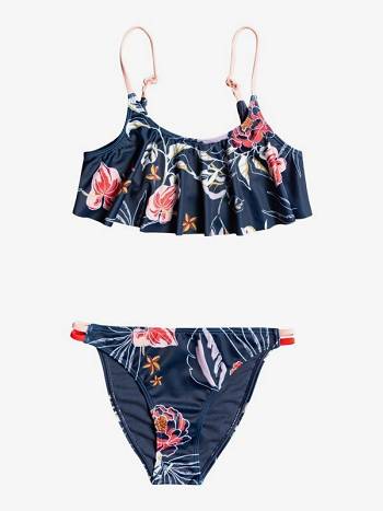 Roxy Bright Moonlight Flutter Kids' Swim Indigo flower | SG_LW9263