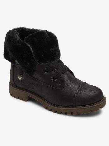 Roxy Bruna Lace-Up Women's Snow Boots Black | SG_LW4766