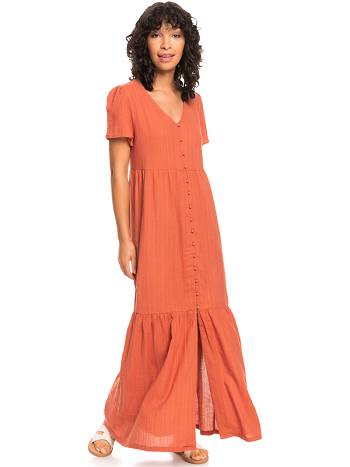 Roxy California Lights Woven Maxi Women's Dress orange | SG_LW3824