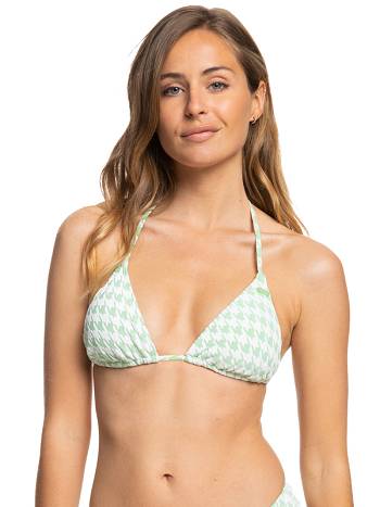 Roxy Check It Tiki Triangle Women's Bikinis green | SG_LW4878