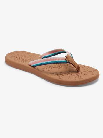 Roxy Colbee Women's Flip Flops Blue / Pink | SG_LW9793