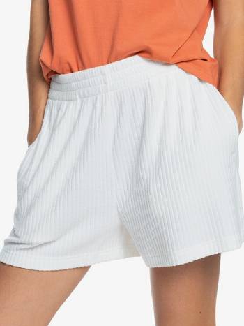 Roxy Comfy Place Ribbed Women's Shorts White | SG_LW1607