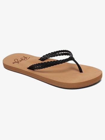 Roxy Costas Kids' Sandals Black / brown | SG_LW9970