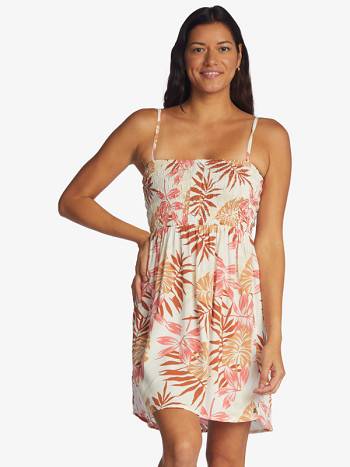 Roxy Daylight Dreams Woven Strappy Women's Dress White red | SG_LW1905