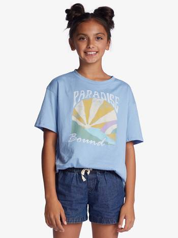 Roxy Dream A Dream Boyfriend Kids' T-Shirt Blue | SG_LW6250