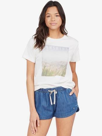 Roxy Dreamy Morning Boyfriend Women's T-Shirt White | SG_LW2888