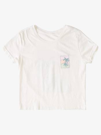 Roxy Early Morning Boyfriend Kids' T-Shirt White | SG_LW9892