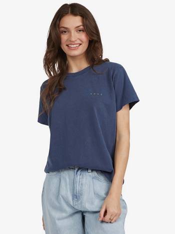 Roxy Eastern Sun Boyfriend Women's T-Shirt Indigo | SG_LW2873