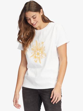 Roxy Fairytale Boyfriend Women's T-Shirt White | SG_LW5286