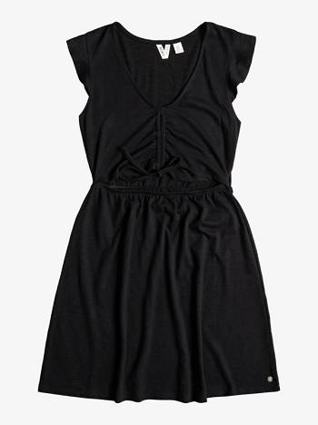 Roxy Flirty Vibes Knit Women's Dress Dark Grey | SG_LW1139