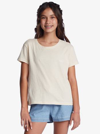 Roxy Floral Wave Kids' T-Shirt Beige | SG_LW9107