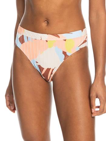 Roxy Floraldelic The Shorey Printed Bikini Bottom Women's Bikinis brown flower | SG_LW1456