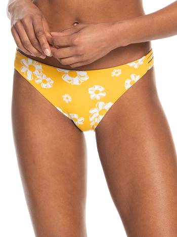 Roxy Flower Lover Hipster Women's Bikini Bottoms Yellow Flower | SG_LW7503