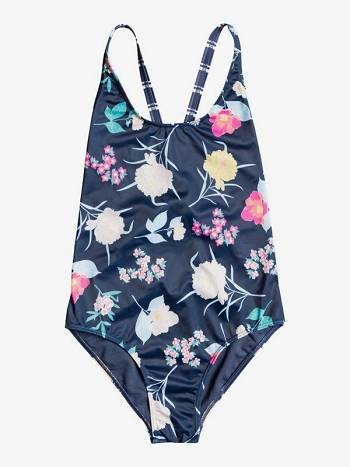 Roxy Flowers Addict Kids' Swim Indigo | SG_LW8118