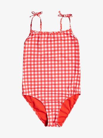 Roxy Friendly Flower Kids' Swim Red | SG_LW4799