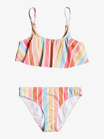 Roxy Girls Like Us Flutter Kids' Swim White Multicolor | SG_LW5908