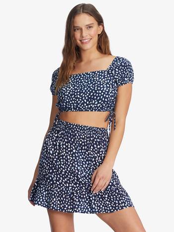 Roxy Girls Night Out Women's Skirts Indigo | SG_LW1657