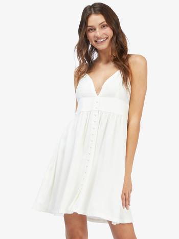 Roxy Golden Lights Strappy Women's Dress White | SG_LW7531