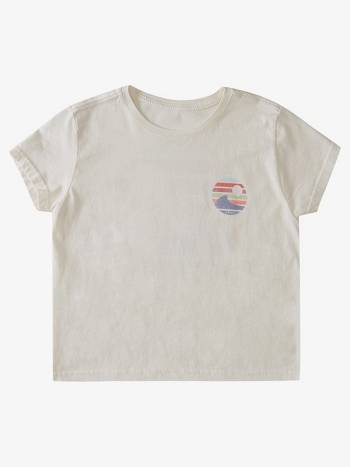 Roxy Gradient Classic Boyfriend Kids' T-Shirt White | SG_LW8038