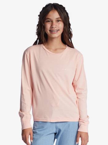 Roxy Gradient Fade Kids' T-Shirt pink | SG_LW3340