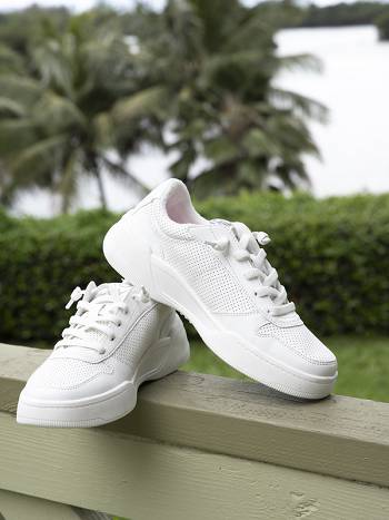 Roxy Harper Lace-Up Women's Sneakers White / White | SG_LW5991