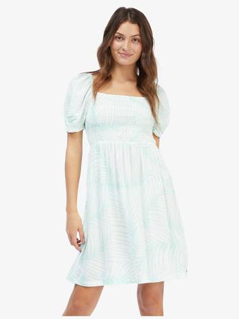 Roxy Hello Petal Mini Women's Dress green | SG_LW2300