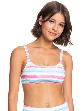 Roxy Island In The Sun Bralette Women's Bikini Tops Multicolor Stripes | SG_LW5705