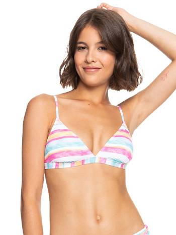 Roxy Island In The Sun Triangle Women's Bikini Tops White Orange | SG_LW4794