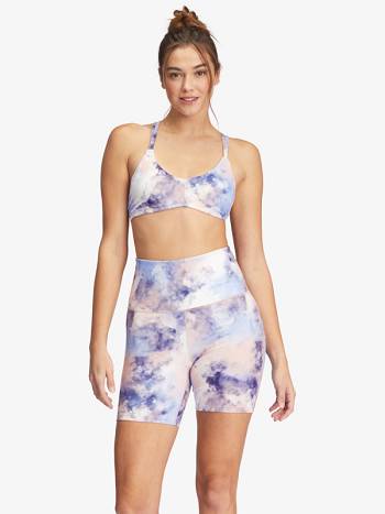 Roxy Kaileo High Waisted Biker Women's Shorts Rose blue | SG_LW2639