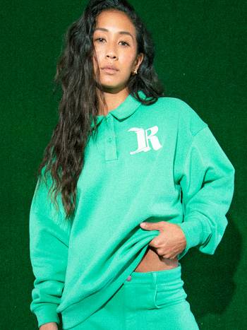 Roxy Kelia Shirt Collar Women's Hoodies green | SG_LW3260