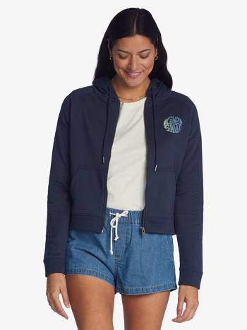 Roxy Kinda Salty Easy Evening Women's Hoodies Indigo | SG_LW5293