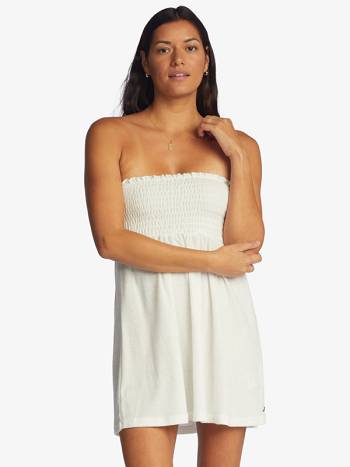 Roxy La Bomba Strapless Women's Cover Ups White | SG_LW3399