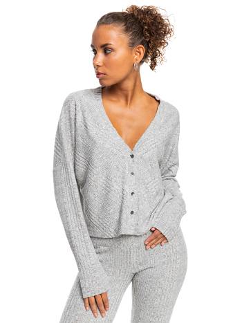 Roxy Lazy Day Button Down Women's Sweaters grey | SG_LW7587